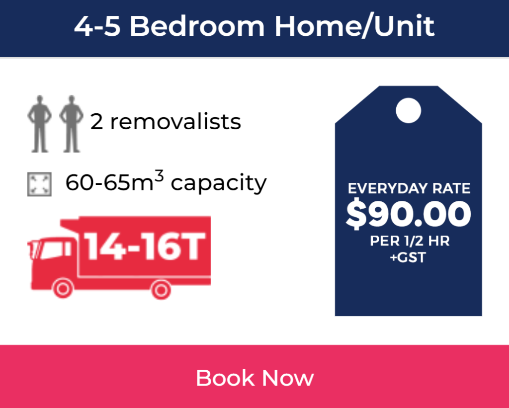Cost of moving 4-5 bedroom home