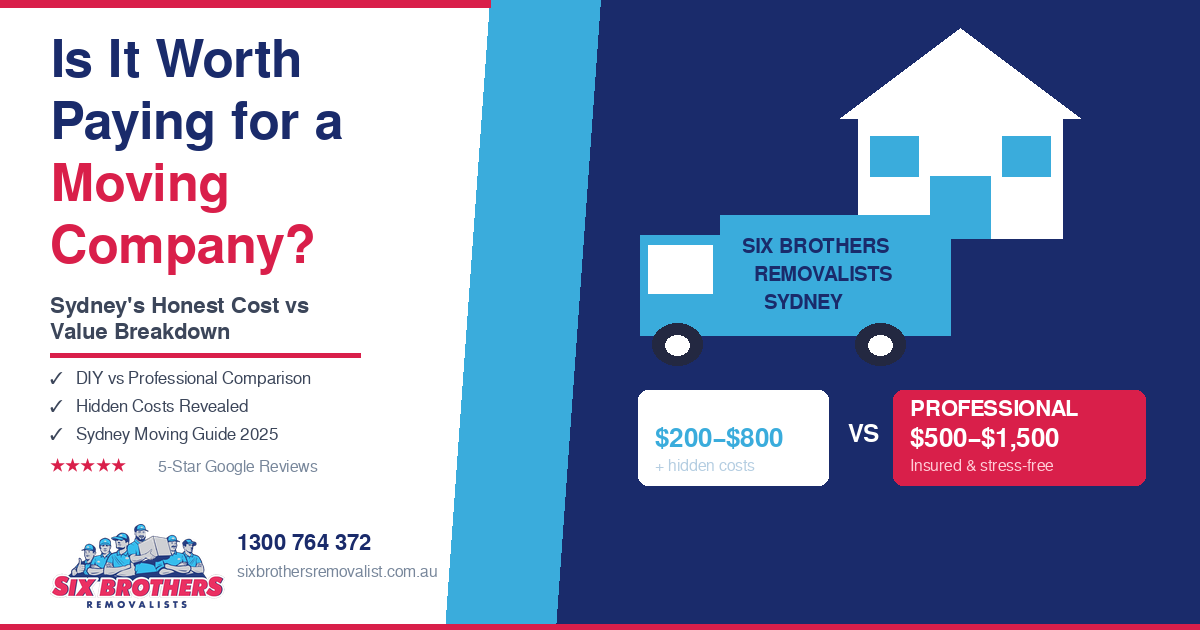 Is it worth paying for a moving company in Sydney - Six Brothers Removalists cost vs value guide