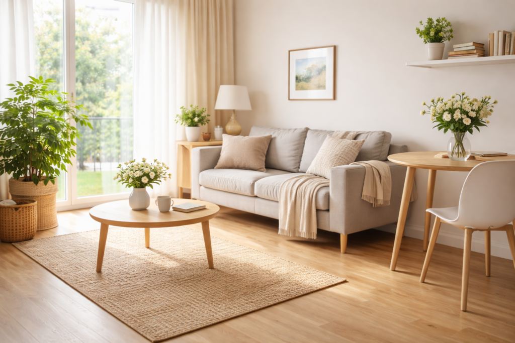 Bright minimal home after decluttering before moving house by Six Brothers Removalists