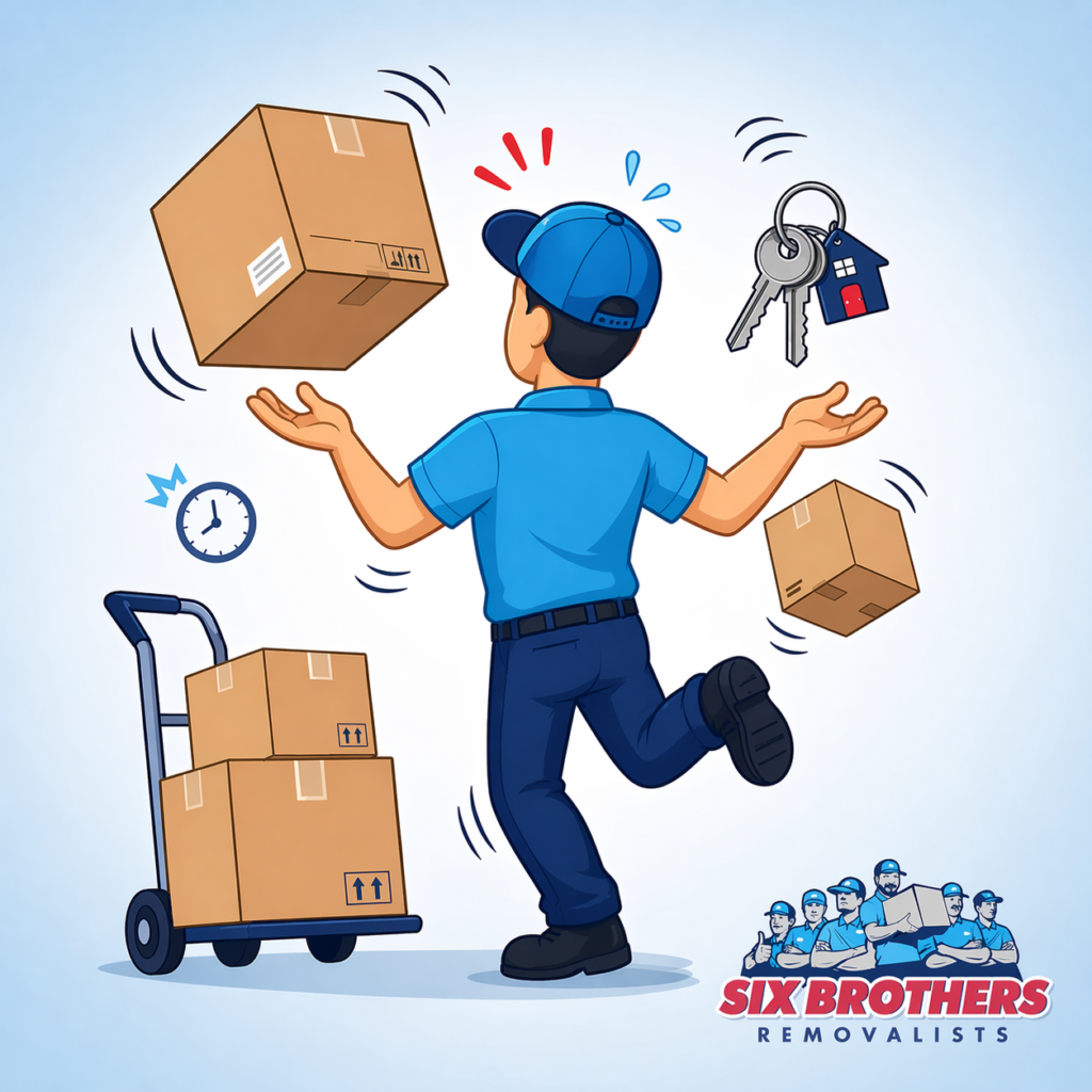 How to time your property sale with your move illustration by Six Brothers Removalists