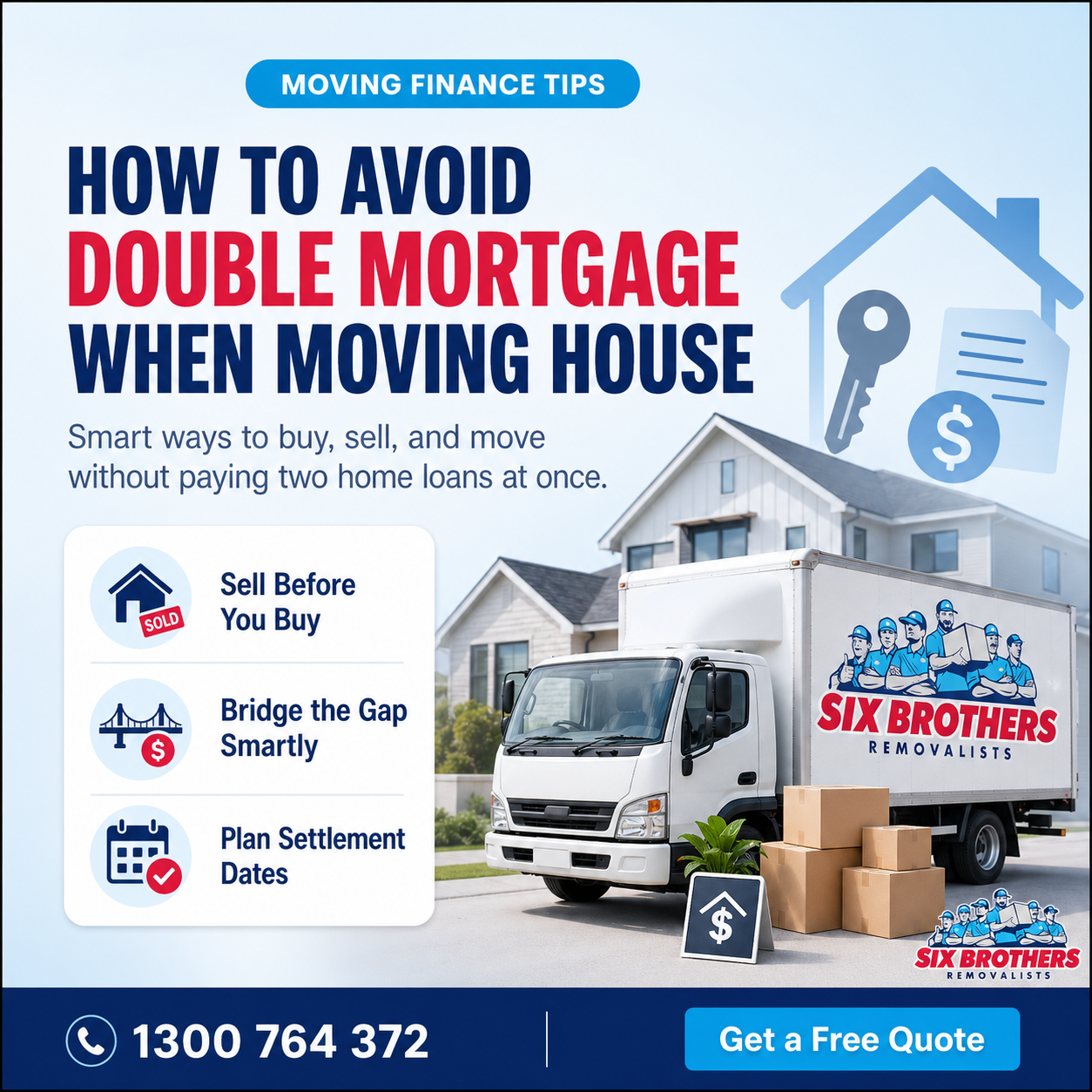 How to avoid double mortgage when moving house with Six Brothers Removalists moving finance tips