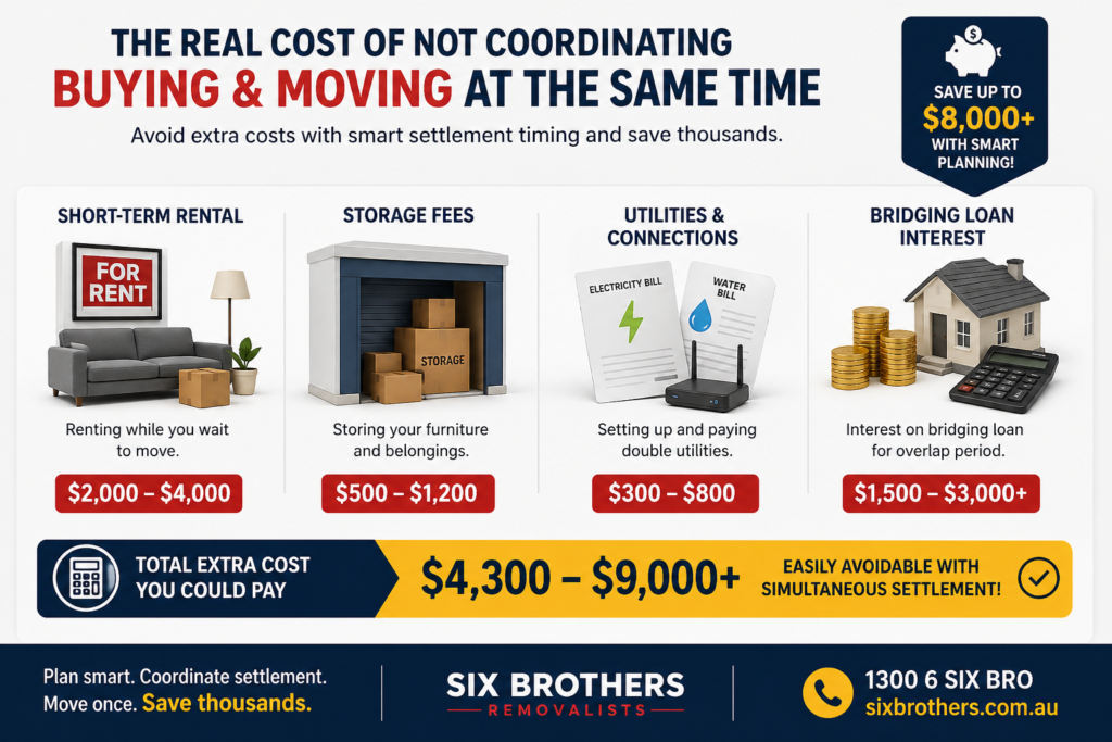 Buying and moving at the same time cost breakdown by Six Brothers Removalists with rent and storage fees
