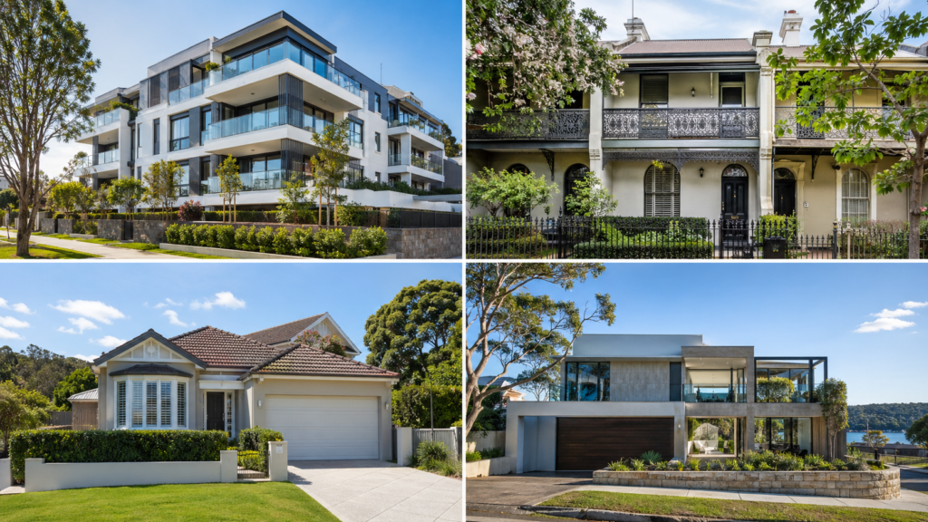 Sydney home collage showing which room in a house is most expensive by property type from Six Brothers Removalists