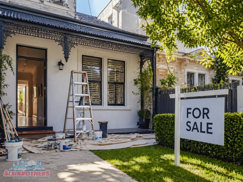 Renovations that add value before moving house shown on a Sydney home for sale by Six Brothers Removalists