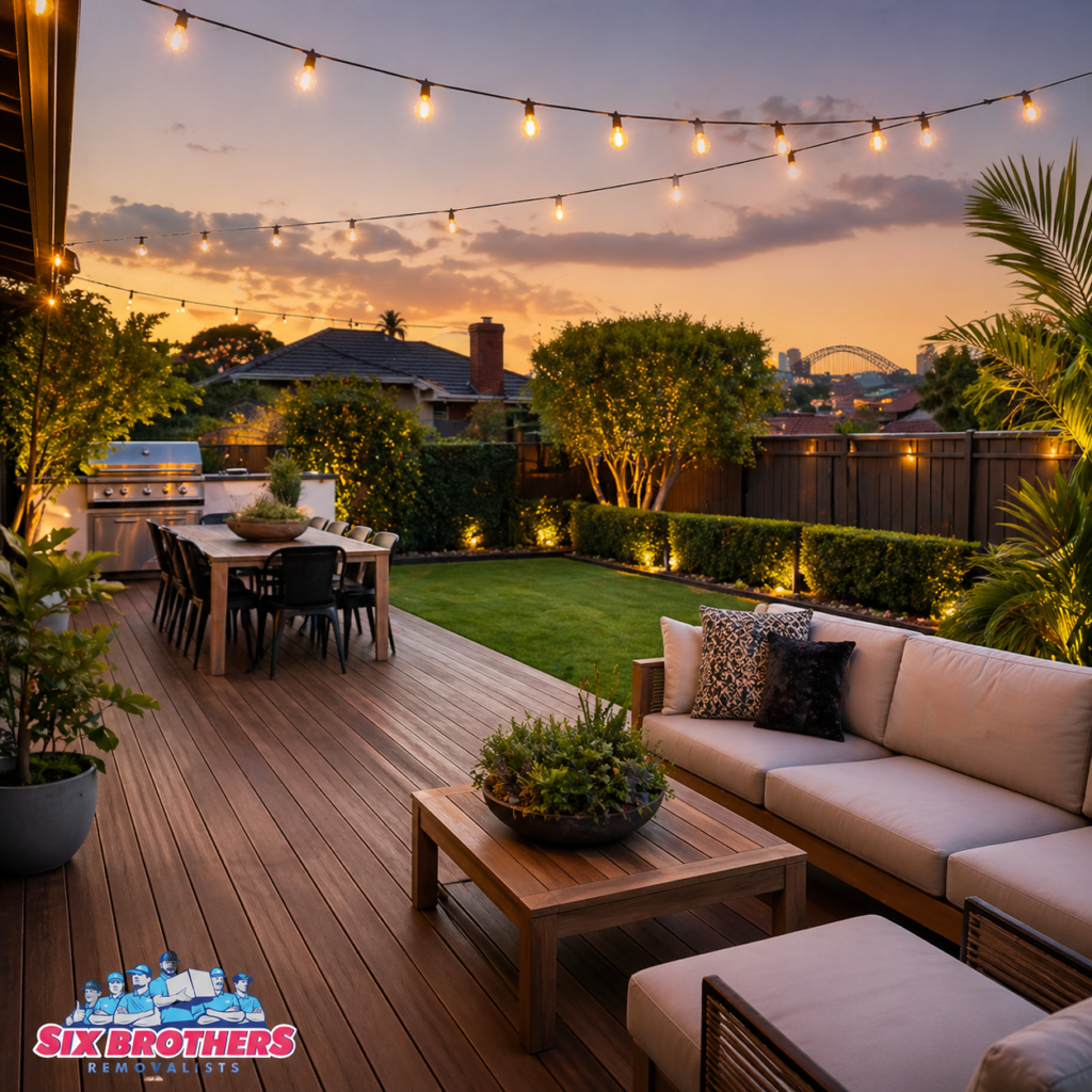 Renovations that add value before moving house with Sydney backyard deck by Six Brothers Removalists