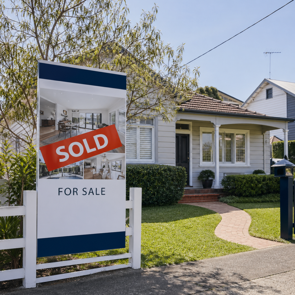 What to fix before selling your house with sold sign outside a Sydney home by Six Brothers Removalists