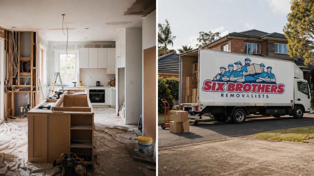 Should I renovate or move cover image by Six Brothers Removalists showing renovation vs moving in Sydney
