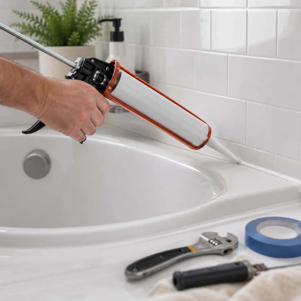 Pre-sale renovation checklist before moving with bathtub caulking repair by Six Brothers Removalists