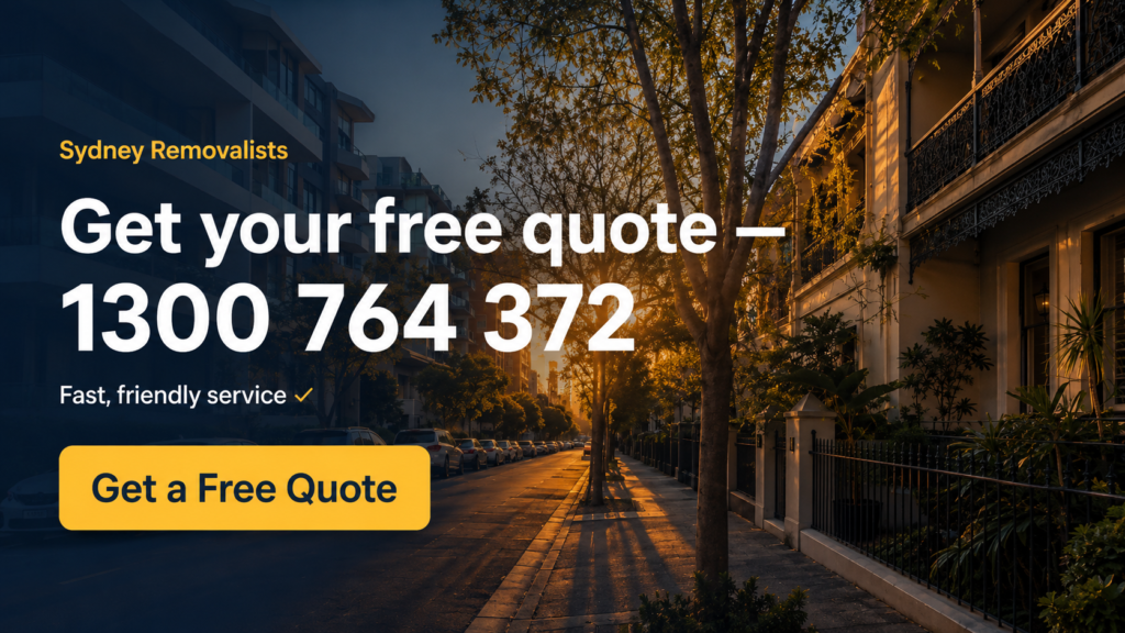 28/36 rule Australia CTA banner for Six Brothers Removalists with Sydney street and quote phone number