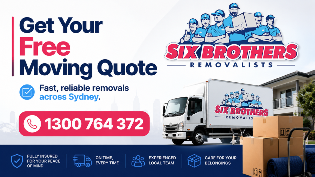 Get a free moving quote from Six Brothers Removalists Parramatta