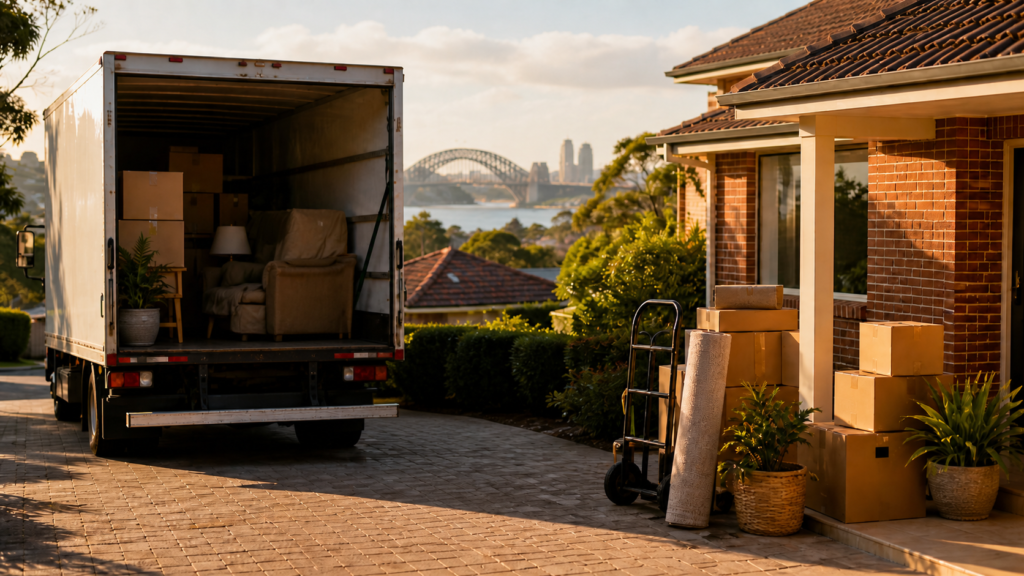 Claim moving expenses on tax Australia cover photo by Six Brothers Removalists with truck and boxes