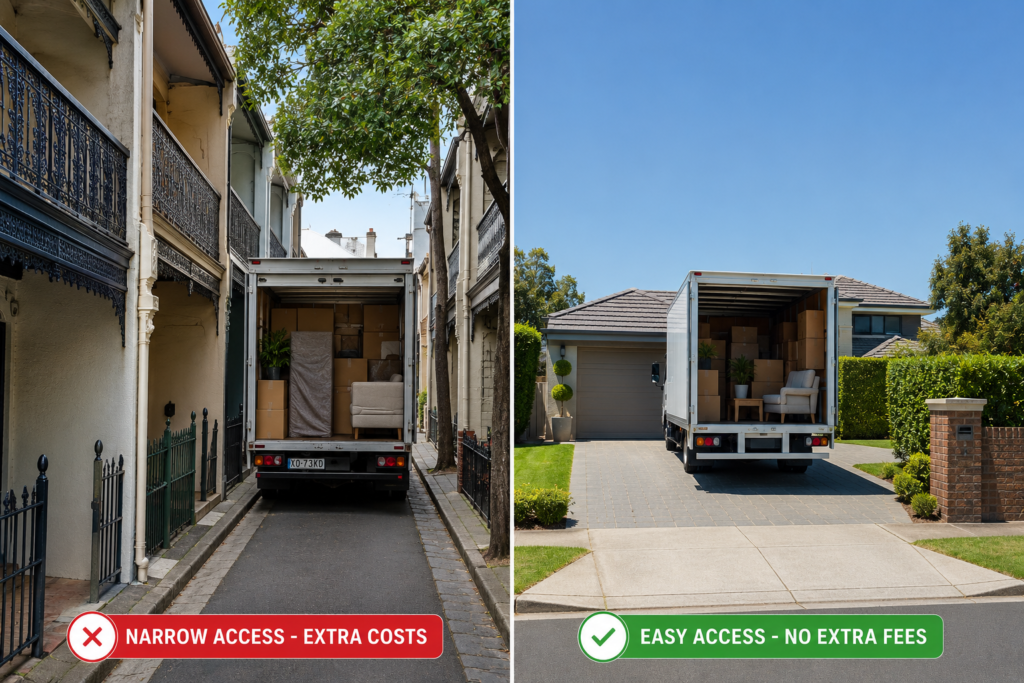 How to avoid extra charges when moving interstate with access comparison by Six Brothers Removalists