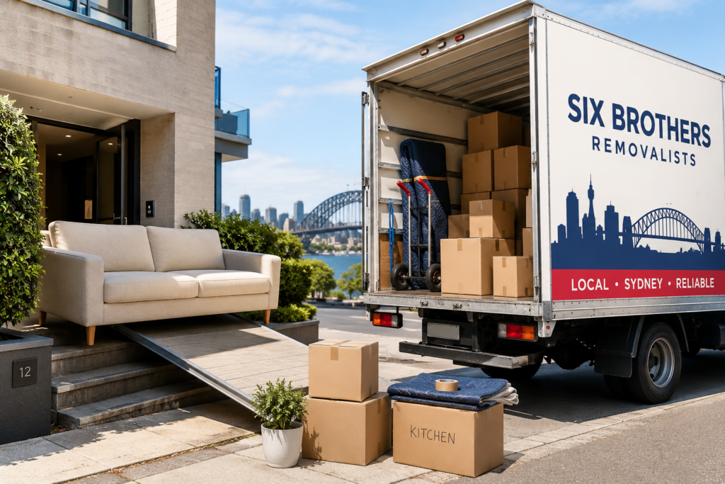 Six Brothers Removalists image showing how much do two men and a truck charge for a local move in Sydney
