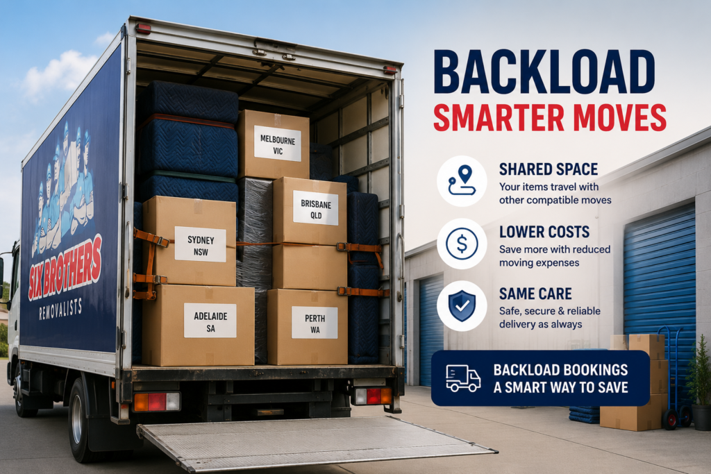 Why do interstate moves cost more than local moves backload savings image by Six Brothers Removalists