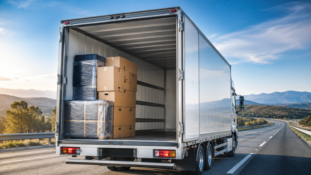 Removal truck cover image for move interstate without paying for unused truck space by Six Brothers Removalists