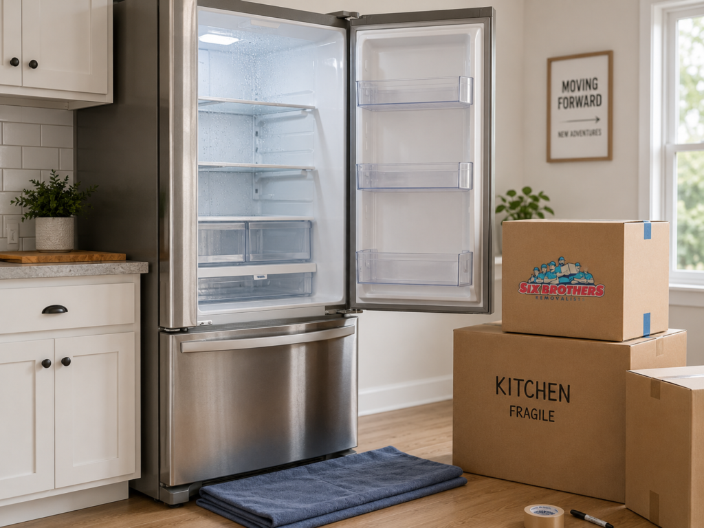 What not to forget when moving interstate: defrosting fridge tip by Six Brothers Removalists before moving day