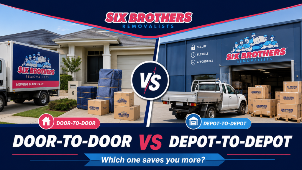 Door-to-door vs depot-to-depot interstate moving cover image by Six Brothers Removalists
