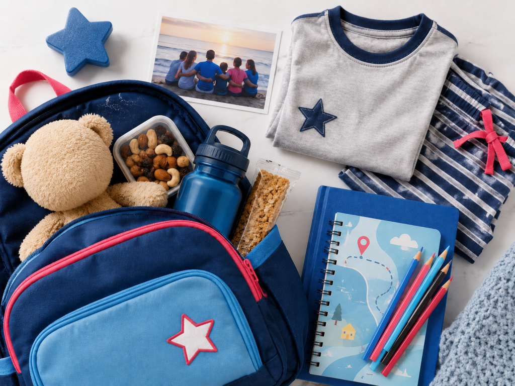 Help kids adjust after moving interstate with Six Brothers Removalists moving day essentials bag