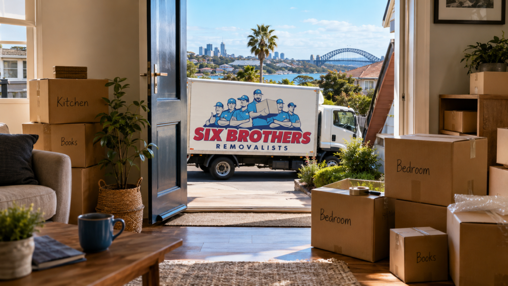 How early should you start packing for an interstate move cover image by Six Brothers Removalists at a Sydney home