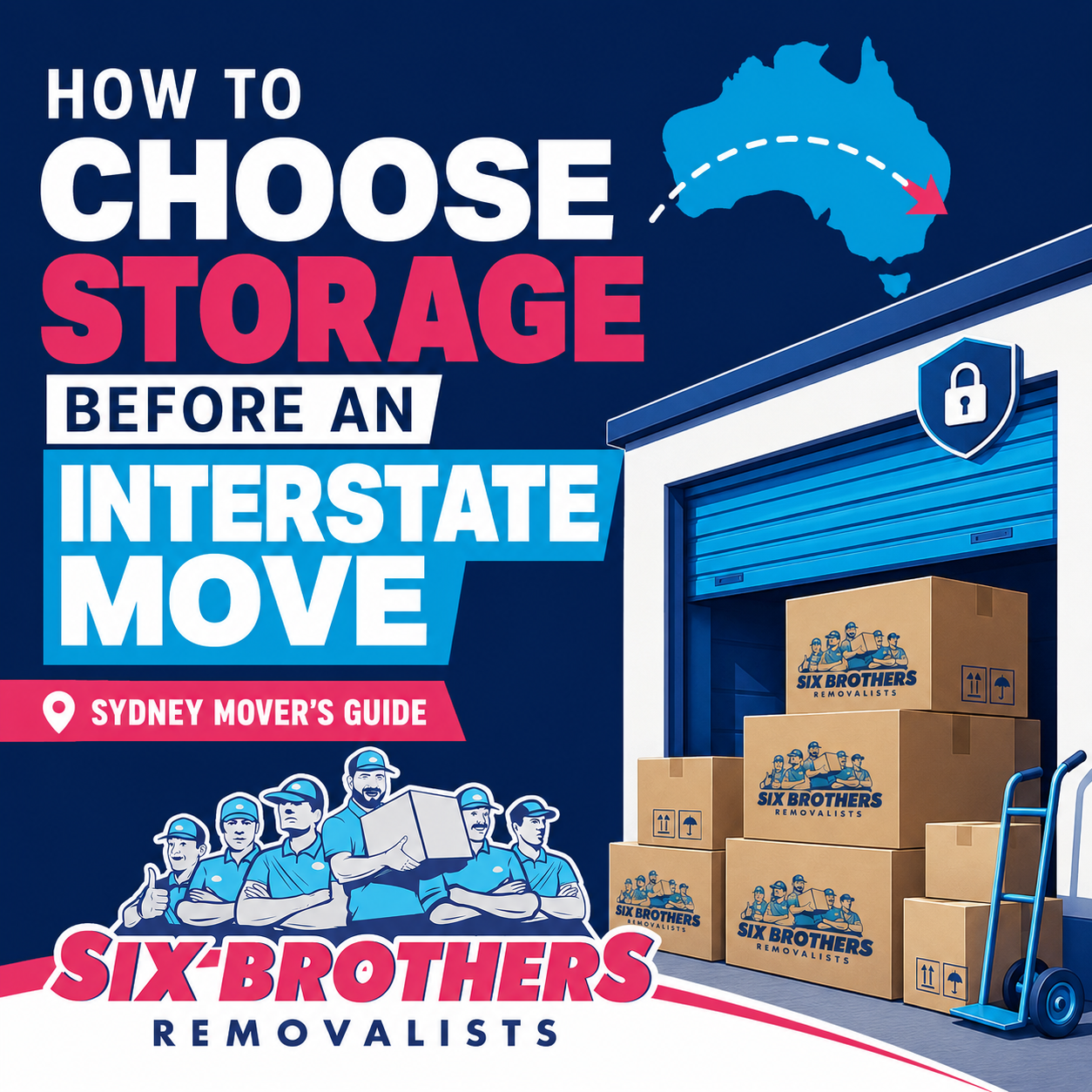 How to choose storage before an interstate move with Six Brothers Removalists storage unit and moving boxes
