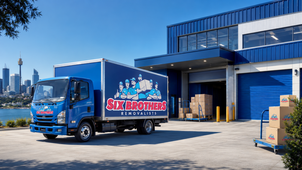 How to choose storage before an interstate move with Six Brothers Removalists truck at a removalist storage Sydney warehouse