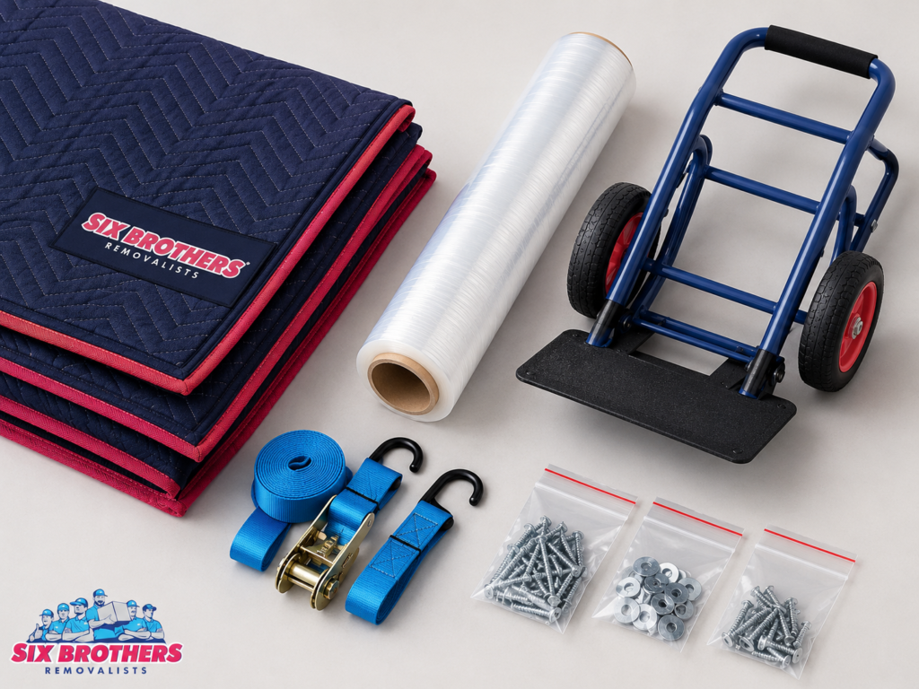 How to move appliances interstate with Six Brothers Removalists supplies like blankets, dolly, straps and wrap.