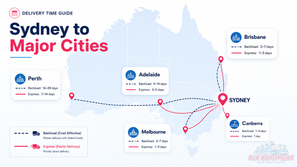 How to plan an interstate move route map from Sydney to major cities by Six Brothers Removalists