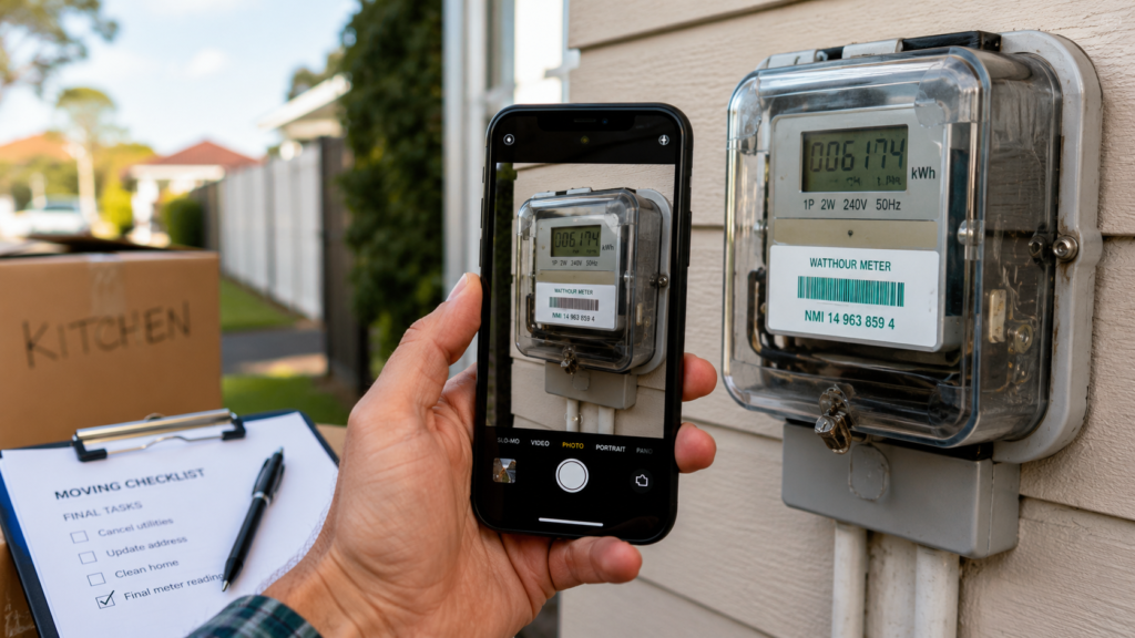 How to transfer utilities when moving interstate with Six Brothers Removalists meter reading tip