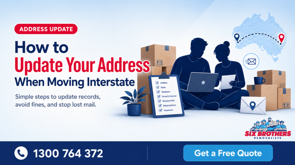 How to update your address when moving interstate with Six Brothers Removalists paperwork checklist