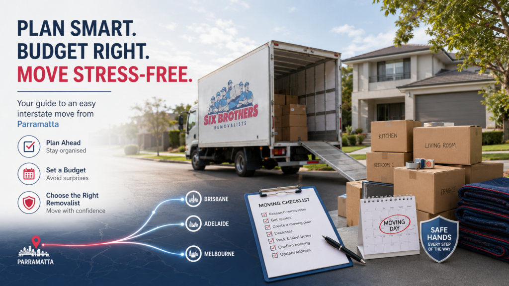 Cover image about how to reduce stress when moving interstate by Six Brothers Removalists