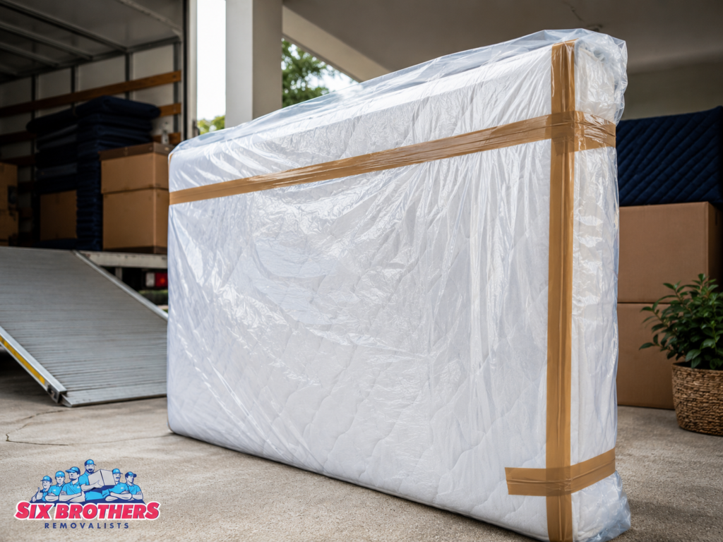 How to move a mattress interstate with Six Brothers Removalists using a waterproof mattress bag and tape