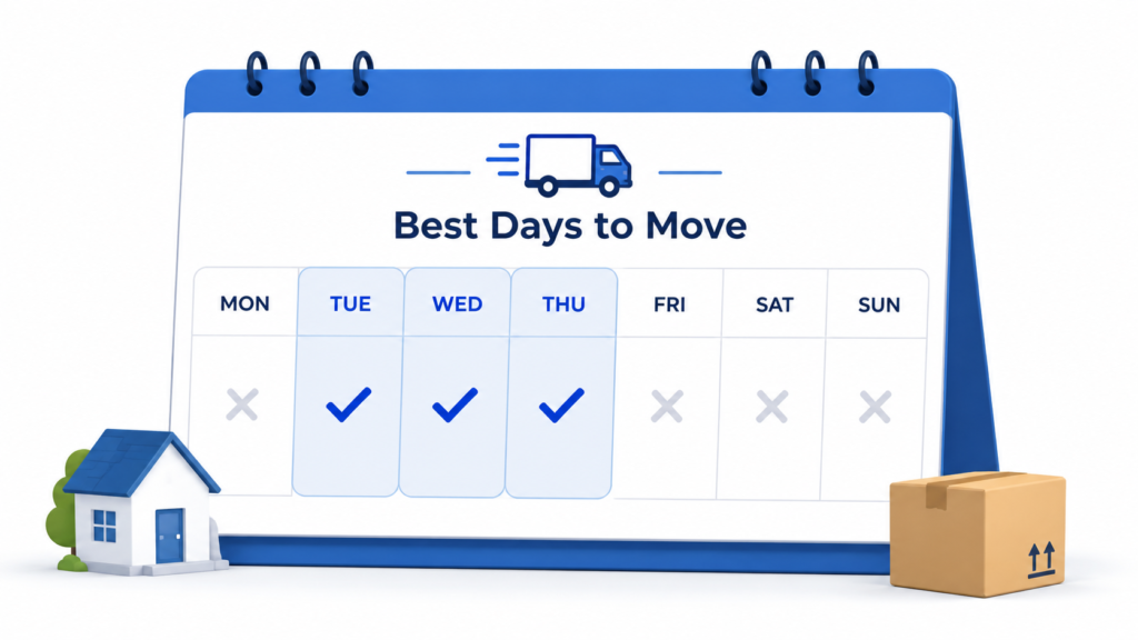 What to do 2 days before moving interstate: mid-week moving calendar by Six Brothers Removalists