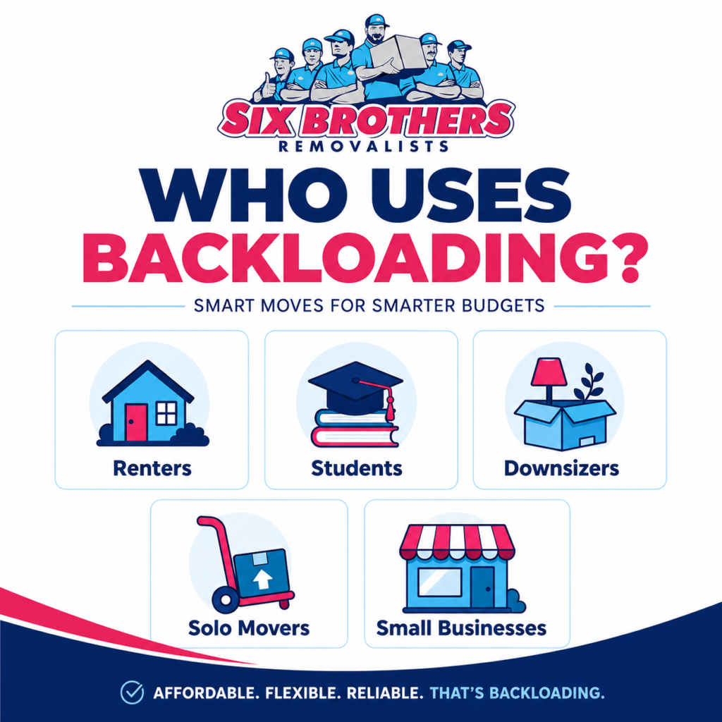 Who should use interstate backloading icon cards by Six Brothers Removalists for renters and students