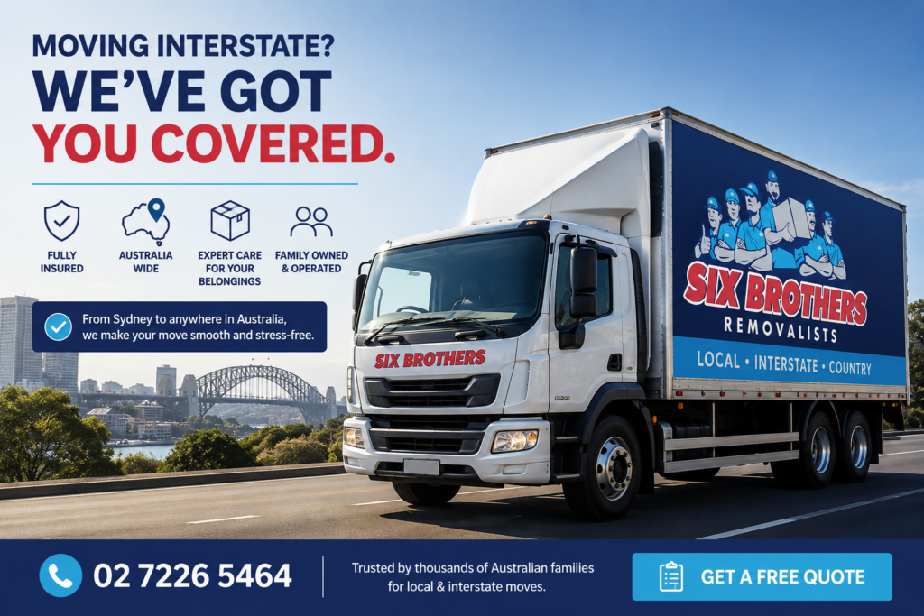 Who to notify before moving interstate with Six Brothers Removalists truck for a Parramatta Sydney move