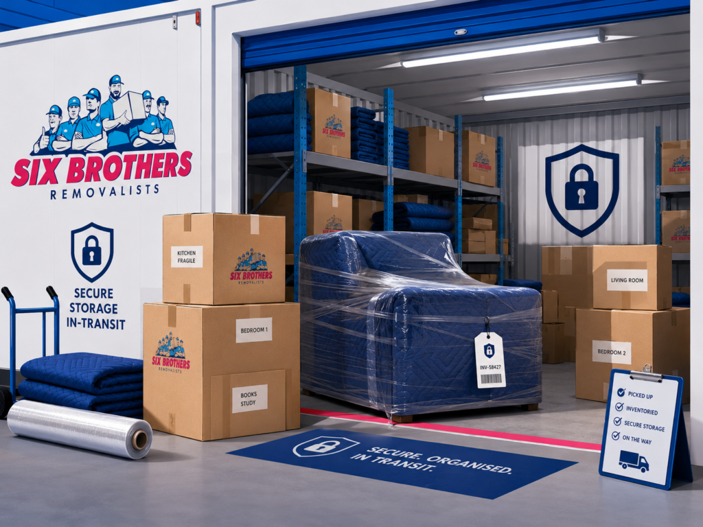 Move interstate new home not ready with Six Brothers Removalists secure storage-in-transit solution