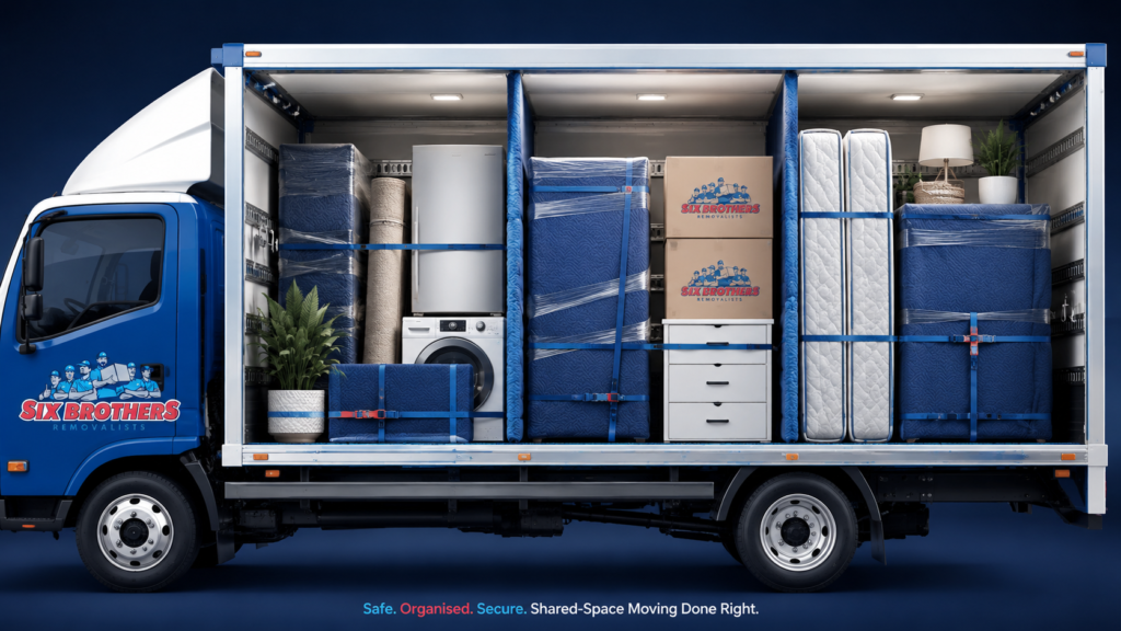 Moving interstate from Perth to Sydney shared truck load image by Six Brothers Removalists