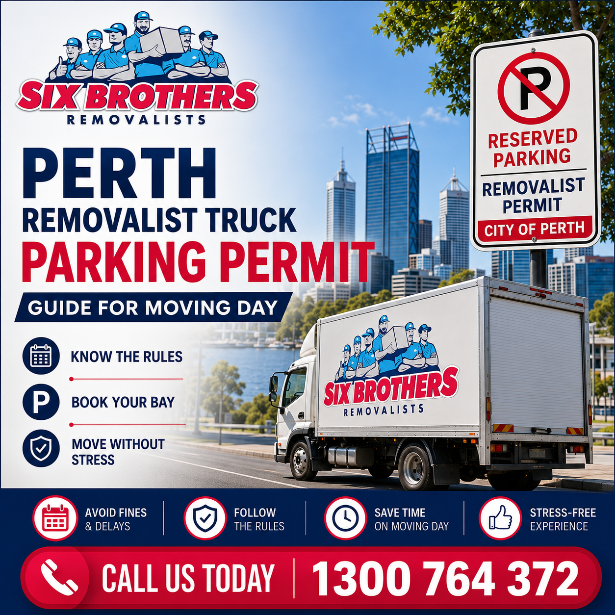Perth removalist truck parking permit guide by Six Brothers Removalists for a stress-free moving day