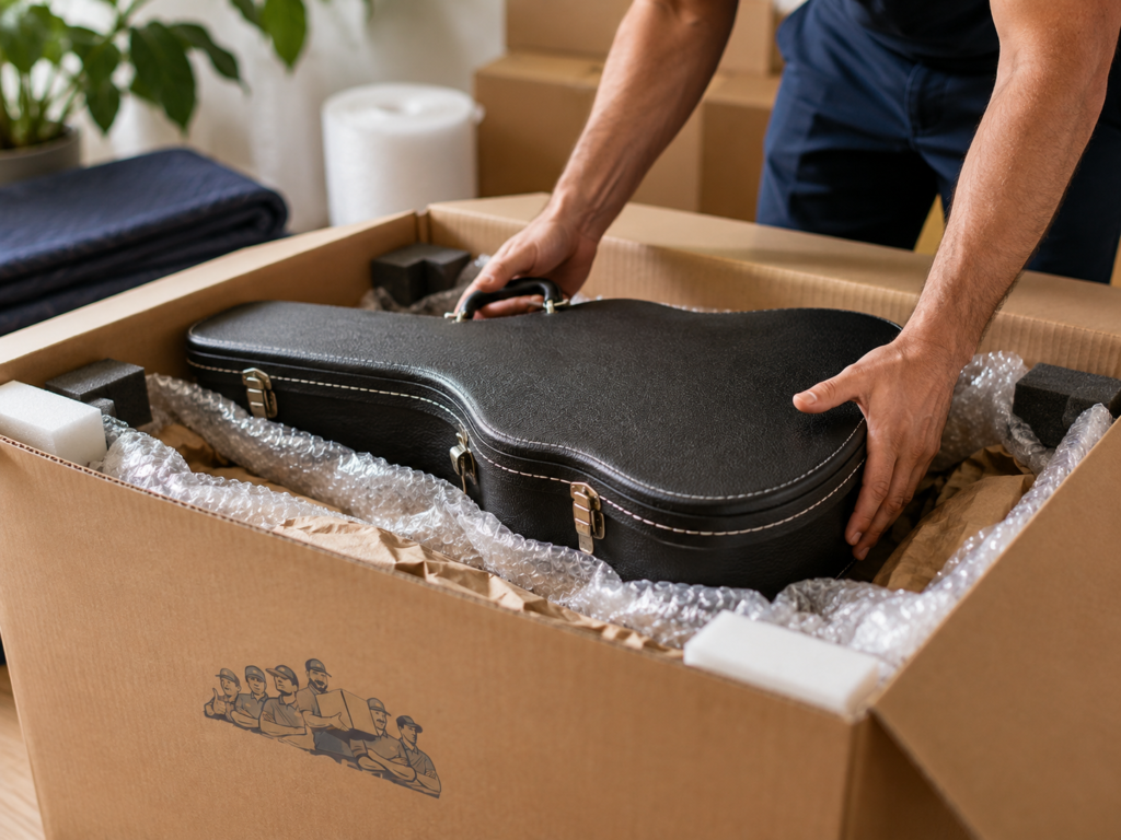 How to move musical instruments interstate with a padded hard case and Six Brothers Removalists.