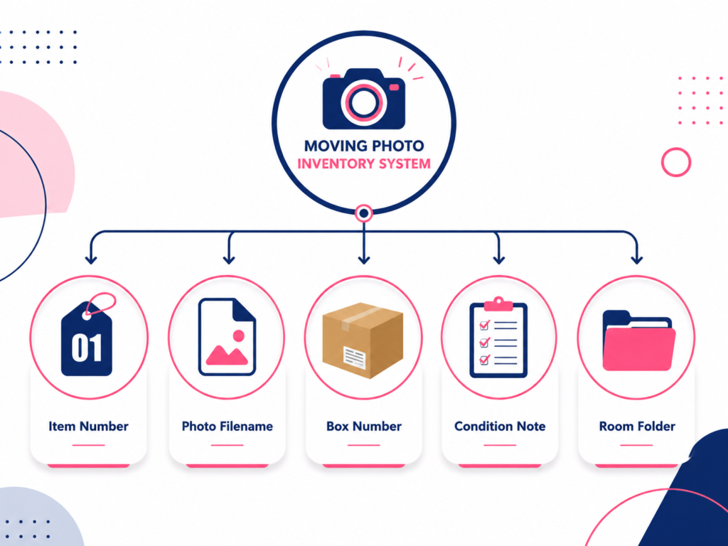 How to photograph belongings before an interstate move with Six Brothers Removalists using a linked photo inventory system.