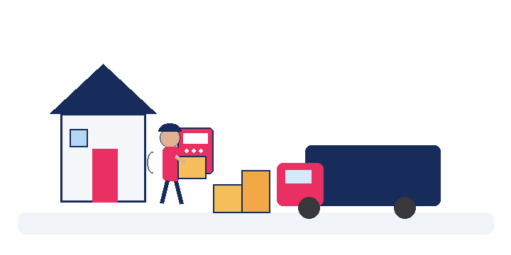 Animated house moving quote Sydney guide with removalist, boxes and truck by Six Brothers Removalists.