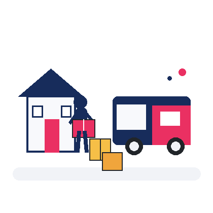 House removal specialist carrying boxes to a moving truck for Six Brothers Removalists in Sydney