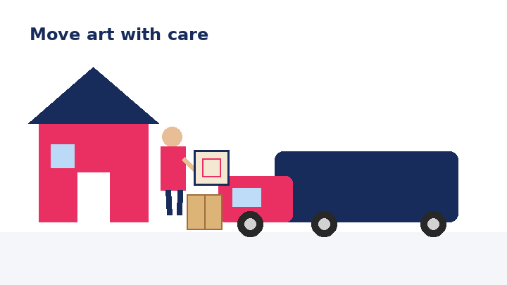 Animated GIF showing how to move artwork interstate safely with Six Brothers Removalists, boxes and truck.