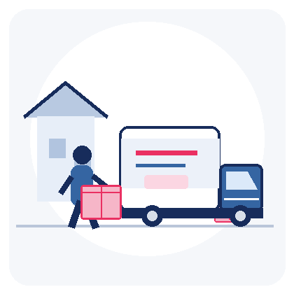 Six Brothers Removalists animation of a mover loading boxes, illustrating a two-person removalist crew in Sydney.