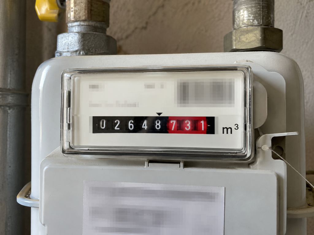 Gas meter photo for final house inspection checklist Australia by Six Brothers Removalists, with private details blurred