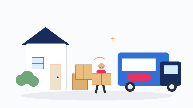 How to hire a house removalist with Six Brothers Removalists showing a mover carrying boxes to a removals truck