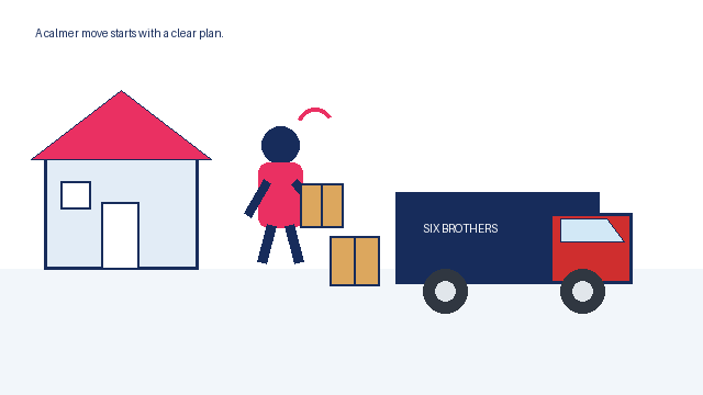 Moving house after 20 years with Six Brothers Removalists, packing boxes for a smooth Sydney move.